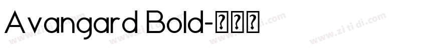 Avangard Bold字体转换